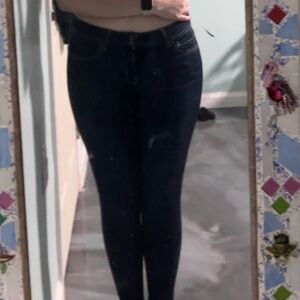 Low waisted dark blue jeans size medium